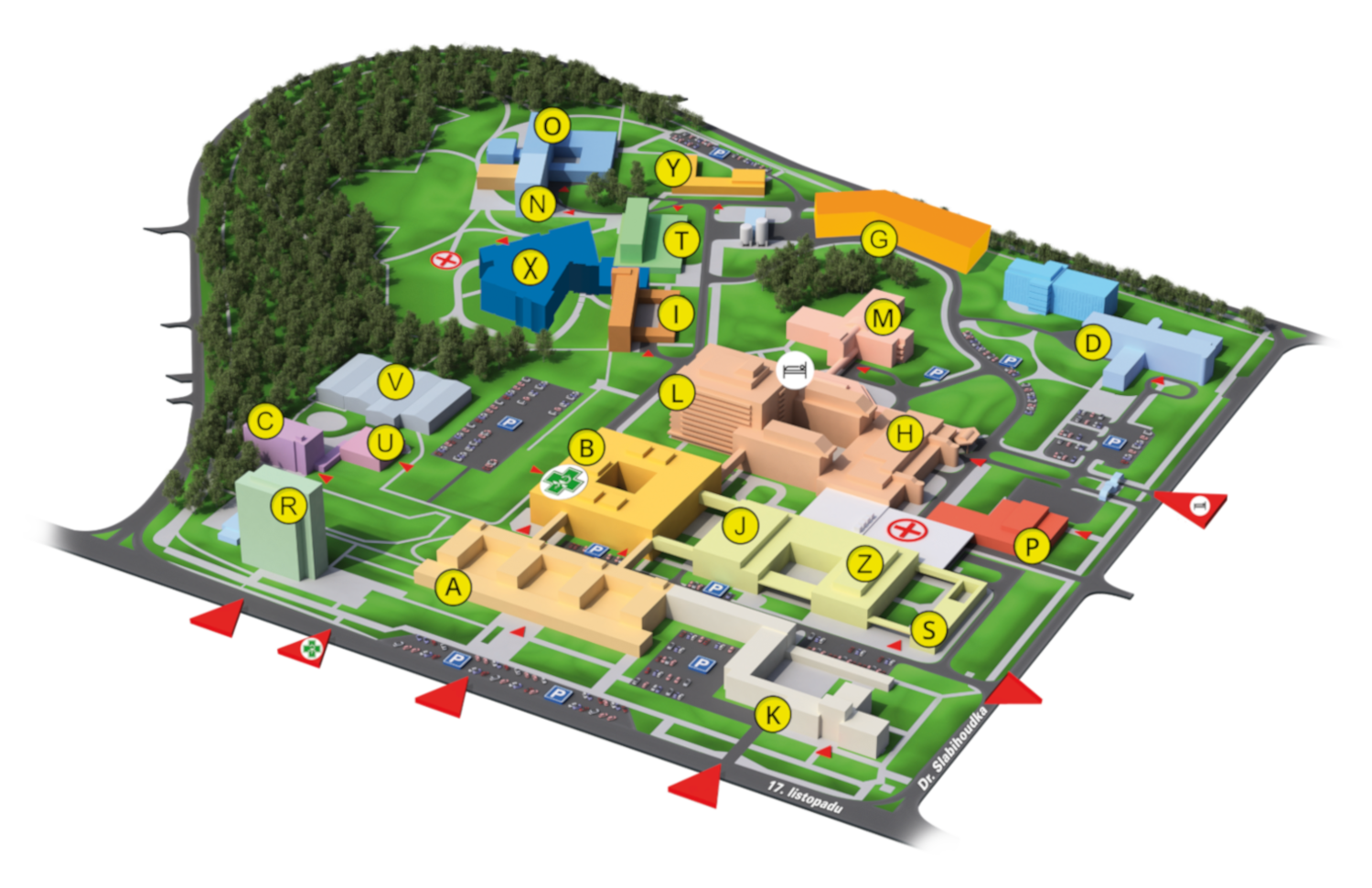 Mapa areálu Mapa areálu